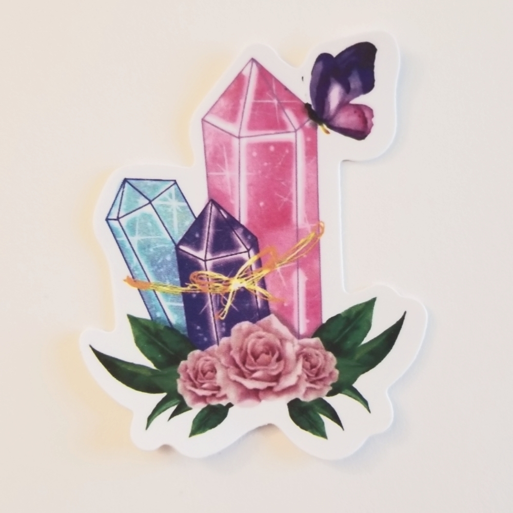 10/$10 Butterfly & Crystals Sticker